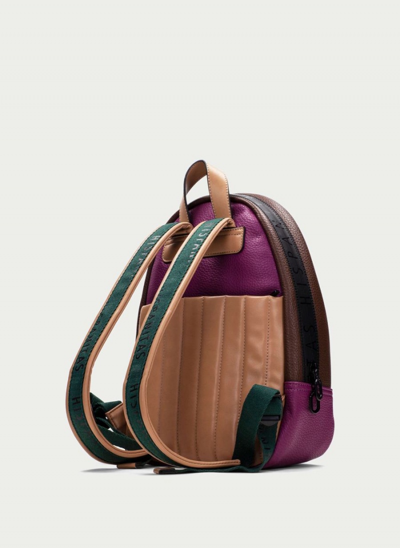 Hispanitas Backpack Ženske Torbe Zelene Smeđe Ljubičaste | DGT8268MR