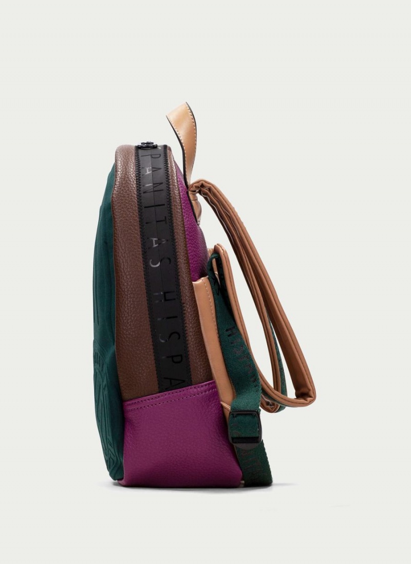 Hispanitas Backpack Ženske Torbe Zelene Smeđe Ljubičaste | DGT8268MR